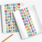Vibrant Name Personalized Kids Notebooks - Set of 2 Large - 27535