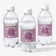 Modern Birthday Personalized Water Bottle Labels - 27546