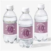 Modern Birthday Personalized Water Bottle Labels - 27546