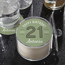 Modern Birthday Personalized Paper Coasters - 27548
