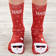 Santa Character Personalized Kids Christmas Socks - 27555