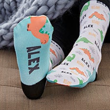 Dinosaur Pattern Personalized Boys Socks for Kids - 27594