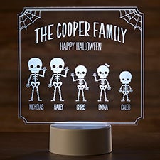 Skeleton Family Personalized LED Sign - 27633