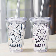 Space Personalized 17 oz Insulated Acrylic Galaxy Tumbler - 27675