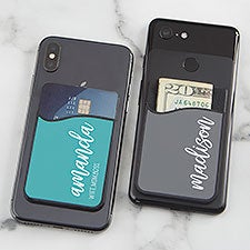 Scripty Style Personalized Cell Phone Wallet - 27680