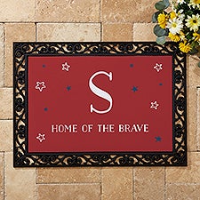 Stars  Stripes Personalized Patriotic Doormats - 27686