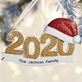 2020 Santa Hat Personalized Ornament - 27716
