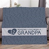 Reasons He Loves Being... Personalized Blankets - 27726