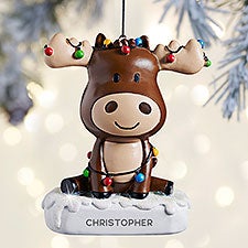 Christmas Moose Personalized Ornament - 27728