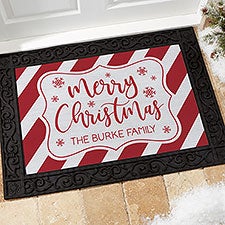 Red & White Christmas Personalized Doormats - 27734