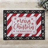 Red & White Christmas Personalized Doormats - 27734