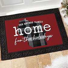 Home State for the Holidays Personalized Christmas Doormats - 27735