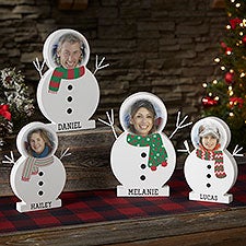 Photo Face Personalized Wooden Snowman - 27738