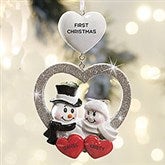 Wedding Snowman Couple Personalized Ornament - 27745
