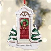 Red Holiday Door Personalized Christmas Ornament - 27749