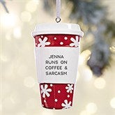 Coffee Lover Personalized Christmas Ornament - 27752