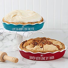 Made with Love Personalized Ceramic Pie Dish - 27763