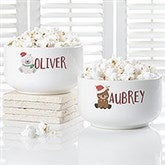 Holly Jolly Characters Personalized 14 oz. Snack Bowls - 27797