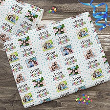 Merry Everything Personalized Photo Wrapping Paper - 27808