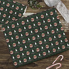 Christmas Plaid Personalized Photo Wrapping Paper - 27810
