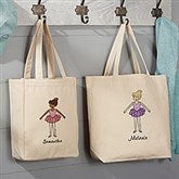 Ballerina Personalized Canvas Tote Bags - 27836