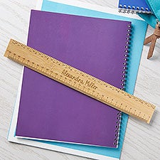 Kid's Name Custom Engraved Bamboo Ruler - 27838