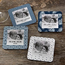 Wedding Custom Pattern Personalized Photo Coasters - 27847
