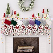 Youthful Name Personalized Kids Christmas Stockings - 27864