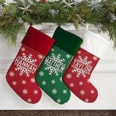 Snowflake Family Personalized Christmas Stockings - 27867