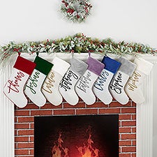 Scripty Name Personalized Christmas Stockings - 27868