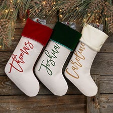 Scripty Name Personalized Christmas Stockings - 27868