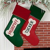 Dog Bone Personalized Dog Christmas Stockings - 27876