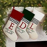 Festive Foliage Personalized Christmas Stockings - 27877
