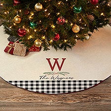 Festive Foliage Personalized Christmas Tree Skirt - 27899