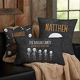 Skeleton Family Personalized Halloween Throw Pillows - 27913