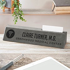 Caduceus Personalized Name Plate & Card Holder - 27918