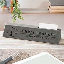 Scales of Justice Personalized Name Plate & Card Holder - 27921
