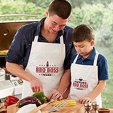 Personalized BBQ Boss Aprons & Potholders - 27947