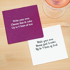 Write Your Own Personalized Elegance Napkins - 27972D
