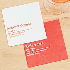 Fun Fact Personalized Cocktail Napkins - 27978D