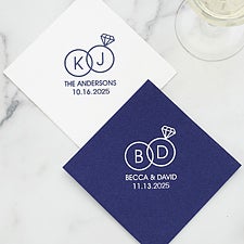 Wedding Rings Personalized Elegance Napkins - 27985D