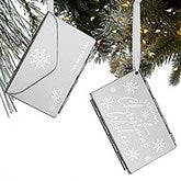 Christmas Wishes Engraved Silver Hanging Envelope - 28045