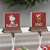 Holly Jolly Characters Personalized Christmas Stocking Holders - 28051