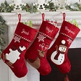 Candy Cane Character Personalized Christmas Stockings - 28066