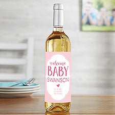 Its A Girl! Personalized New Baby Wine Bottle Label - 28080