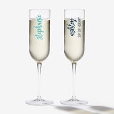 Scripty Style Personalized Champagne Flute - 28087