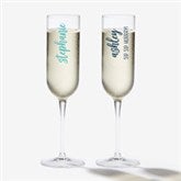 Scripty Style Personalized Champagne Flute - 28087