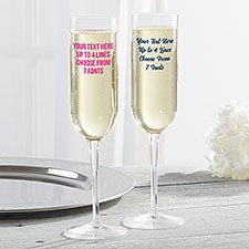 Any Message Personalized Champagne Flutes - 28088