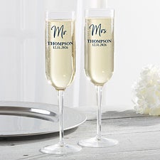Classic Elegance Personalized Wedding Champagne Flute - 28092