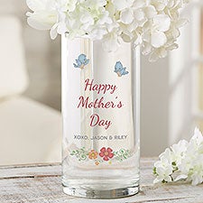 Precious Moments Floral Personalized 7.5-inch Flower Vase - 28096